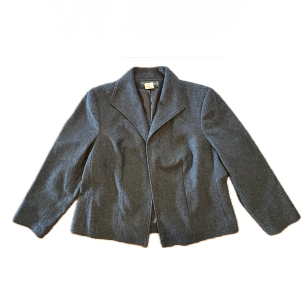 Vintage Harve Benard Woman Gray Wool Blazer Jacket 18W